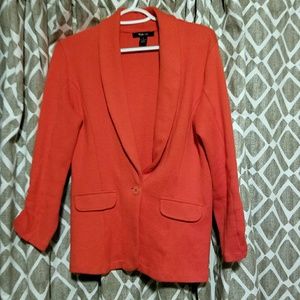 Style&co. Bright Orange/Pink Cotton Blazer, Large